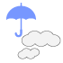 雨→曇り